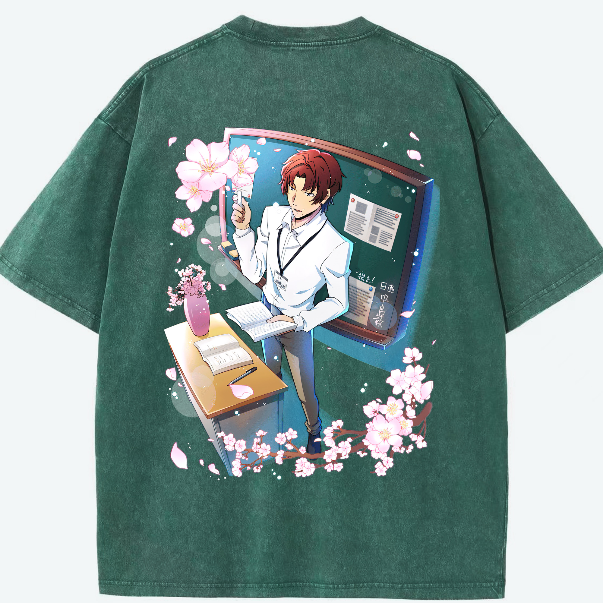 （画像用） 文豪ストレイドッグス Bungo Stray Dogs 綿100% ヴィンテージ風 半袖Tシャツ（背面プリント）